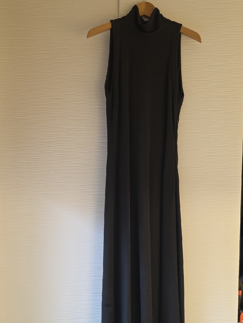 Giorgio Armani Sleeveless Turtleneck Maxi Dress in Black